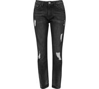Urban Classics Damen Boyfriend Hose TB1540 Denim Schwarz (Black Washed 709) W27/L30 (Gr. 27)
