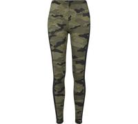 Urban Classics Ladies Camo Stripe Leggings Damen-Leggings - woodland schwarz XS