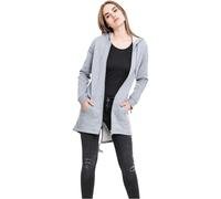 Urban Classics Damen Cardigan-Pullover, Ladies Sweat Parka, Grau, XS