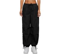 Urban Classics Damen TB6842-Ladies Cotton Cargo Parashute Pants Hose, Black, L