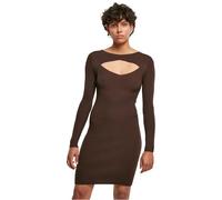 Urban Classics Ladies Cut Out Dress in Gr. 3XL in Braun