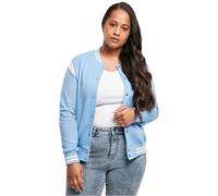 Urban Classics Ladies Inset College Sweat Jacket in Gr. 3XL in Blau
