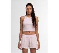 Urban Classics Damen Crop-Top aus gewaschener Rippstrickqualität, blushedrose, S