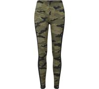 Urban Classics Ladies Camo Stripe Leggings Damen-Leggings - woodland schwarz L
