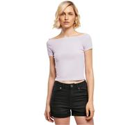 Urban Classics Damen T-Shirt Off Shoulder Rib Tee Lila 4XL EU