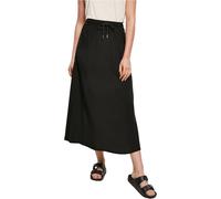 Urban Classics Ladie Viscose Midi Skirt Damen-Langer Rock - schwarz XL
