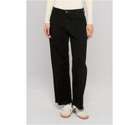 Bequeme Jeans URBAN CLASSICS "Urban Classics Ladies Relaxed Straight Fit Denim", Damen, Gr. 27, Normalgrößen, schwarz, 98% Baumwolle, 2% Elasthan, unifarben, Jeans (23249060-27) schwarz