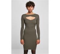 Urban Classics Ladies Cut Out Dress in Gr. XS in Olive
