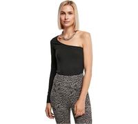 Urban Classics Ladies Organic Asymmetric One Sleeve Body in Gr. XS in Schwarz
