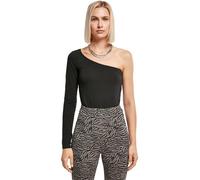 Urban Classics Ladies Organic Asymmetric One Sleeve Body in Gr. XS in Schwarz