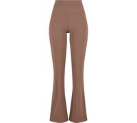 Leggings URBAN CLASSICS "Urban Classics Ladies Flared Leggings Rib", Damen, Gr. L, US-Größen, light braun, 75% Polyimid, 25% Elasthan, unifarben, loose fit, Hosen Leggings (28563258-L) light braun