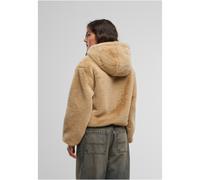 Urban Classics Ladies Full Zip Faux Fur Hoodie wetsand, M