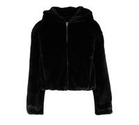 Urban Classics Damenjacke Full Zip Faux Fur - Plüsch 100% Polyester - Schwarz XS