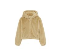 Urban Classics Ladies Full Zip Faux Fur Hoodie wetsand, S