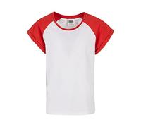 Urban Classics Damen Girls Contrast Raglan Tee White/hugered, 146/152