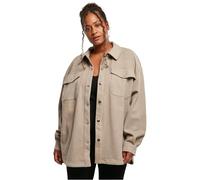 bequemes Urban Classics Damen Polo-Shirt Stretch Rippstrick 420 g/m² Beige XS