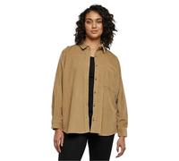 Urban Classics Damen Hemd Corduroy Oversized – Langarm – Warmsand – 5XL