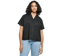 Urban Classics Damen Hemd Ladies Linen Mixed Resort Shirt Black XS
