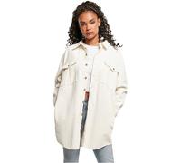 Urban Classics Damen Hemd Ladies Long Corduroy Overshirt whitesand 5XL