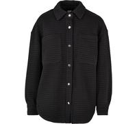 Urban Classics Damen Hemd Ladies Quilted Sweat Overshirt Black-L