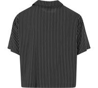Urban Classics Damen Hemd Ladies Viscose Resort Shirt TB4365 Black/White-3XL