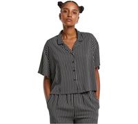 Urban Classics Damen Hemd Ladies Viscose Resort Shirt TB4365 Black/White-XS