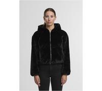Urban Classics Damenjacke Full Zip Faux Fur - Plüsch 100% Polyester - Schwarz XS