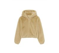 Urban Classics Damen-Hoodie aus Kunstfell mit durchgehendem Reißverschluss, wetsand