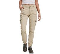Urban Classics Ladies High Waist Cargo Pants in Gr. W29 in Beige
