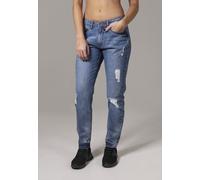 Urban Classics Damen Boyfriend Hose Ladies Denim Pants TB1540, Gr. W27/L30 (Herstellergröße: 27), Schwarz (Black Washed 709)