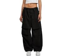 Stoffhose URBAN CLASSICS "Urban Classics Damen Ladies Cotton Parachute Pants" Gr. L, US-Größen, schwarz (black) Damen Hosen (25758242-L) black