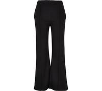Urban Classics Damen Hose Ladies Flared Pin Tuck Terry Pants Black-5XL