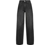 Urban Classics Damen Hose Ladies High Waist 90´S Wide Leg Denim Pants Black Washed 29