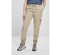 Urban Classics Ladies High Waist Cargo Jogging Pants Frauen in Gr. L in Beige