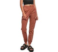 Urban Classics Ladies High Waist Cargo Pants in Gr. 32 in Orange