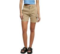 Urban Classics Ladies High Waist Cargo Shorts in Gr. 32 in Beige
