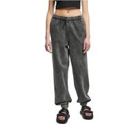 Urban Classics Sweatpants mit hoher Taille und Stonewashed-Effekt – Damen Schwarz L