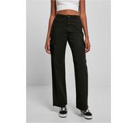 Urban Classics Damen Hose Ladies High Waist Straight Cargo Pants Black-31