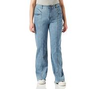 Urban Classics Ladies High Waist Straight Slit Denim Pants in Gr. 29 in Blau