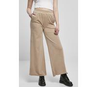 Urban Classics Ladies High Waist Straight Velvet Sweatpants in Gr. M in Beige