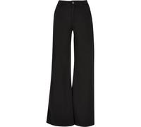 Urban Classics Ladies High Waist Wide Leg Chino Pants in Gr. 32 in Schwarz