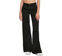 Urban Classics Ladies High Waist Wide Leg Chino Pants in Gr. 32 in Schwarz