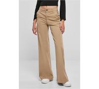 Urban Classics Damen TB5453-Ladies High Waist Wide Leg Chino Pants Hose, unionbeige, 31
