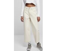 Urban Classics - Damen High Waist Wide Leg Cropped Jeans WHITESAND W34