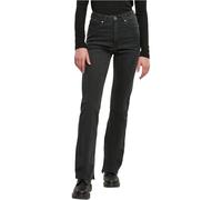 Urban Classics Damen TB5467-Ladies Highwaist Straight Slit Denim Pants Hose, Black Washed, 32