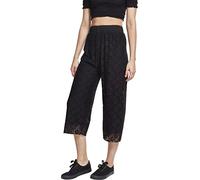 Urban Classics Damen Hose Ladies Laces Culotte TB2236, Gr. W26 (XS), Schwarz (Black 00007)