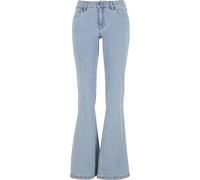 Urban Classics Damen Hose Ladies Organic Low Waist Flared Denim Lighter Washed 30
