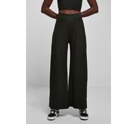 Urban Classics Ladies Rib Jersey Wide Leg Pants in Gr. XL in Schwarz