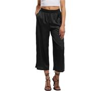 Urban Classics Women's TB7488-Ladies Satin Wide Leg Culotte Pants, Black, L