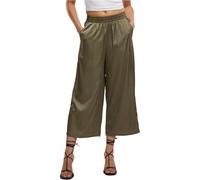 Urban Classics Damen Hose Ladies Satin Wide Leg Culotte, Weite Hose für Frauen, Damen Culotte aus Polyester-Satin, Größen XS - 5XL